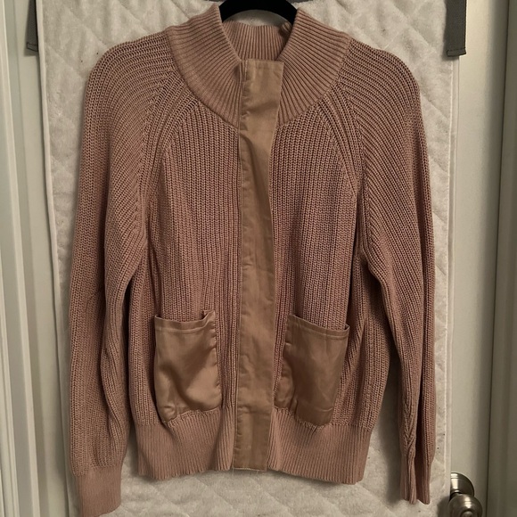 3/$13 VICI Satin Trim Shaker Knit Zip Cardigan - Picture 1 of 4